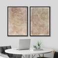 thumbnail image 3 of IDEA4WALL Framed Canvas Print Wall Art Set Tea Stains Geometric Paint Stroke Modern Art Abstract Wall Decoration Bohemian Minimal Artwork for Living Room, Bedroom, Office - 24"x36"x2 Black, 3 of 5