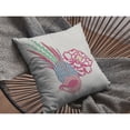 thumbnail image 2 of Amrita Sen Hiding Peacock Broadcloth Indoor Outdoor Zippered Pillow Pink on White, 2 of 4