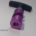 thumbnail image 3 of Calibrador de bujías Herramienta de función dos en uno Clip de soporte de elevación de capó Soporte de capó, morado, 3 of 5
