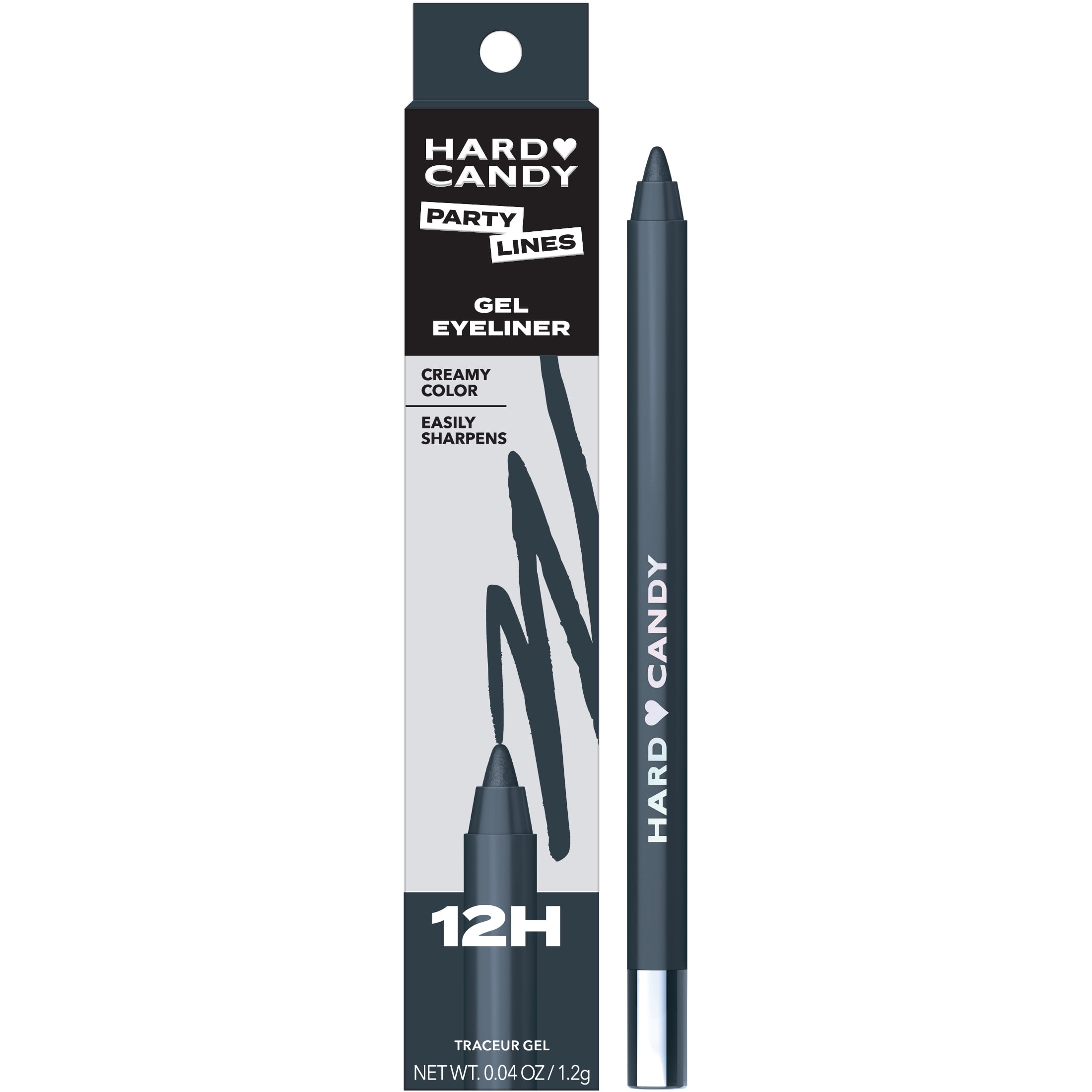 (2 pack) Hard Candy Party Lines Gel Eyeliner, Pencil Liner, 12HR Waterline Safe, Jailbreak, Matte Grey
