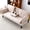 Beige, variant on YWEN 72" Cotton Linen Futon Couch Living Room Couch Bed Convertible Sleeper Sofa Bed with Cup Holder for Bedroom Guest Bed 2 Seater Reclining Sofas Couches with Nailhead Trim for Small Space