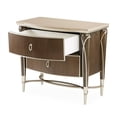thumbnail image 6 of Michael Amini Villa Cherie Wood & Marble Nightstand in Hazelnut Brown, 6 of 13