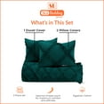thumbnail image 4 of SGI Bedding Cal King Size Duvet Covers Egyptian Cotton 1000TC 3 Piece Set Teal Diamond Ruffle, 4 of 8
