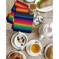 thumbnail image 4 of Rainbow Stripes Kitchen Dish Towels for Drying Dishes Set of 4, Mexico Colored Stripes Minimalist Waffle Weave Microfiber Hand Tea Bathroom Towels Quick Dry & Absorbent Towel 15.7x23.6, 4 of 7
