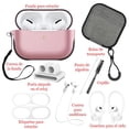 thumbnail image 2 of Funda Alto Brillo Y Kit Accesorios Para AirPods Pro 9 Piezas rosa Gadget Collection Mx GC-FABKAAP, 2 of 10