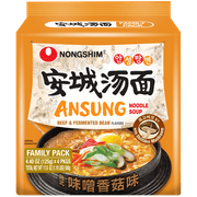 Nongshim Ansungtangmyun Spicy Miso Ramyun Ramen Noodle Soup Pack, 4.41 oz X 4 Count