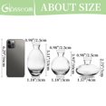 thumbnail image 3 of Jarrón Glasseam de cristal transparente, 3 unidades, decoración moderna para el hogar, 3 of 8