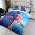 thumbnail image 3 of P624-Mi Villano Favorito Conjunto de sábanas temático, trío de piezas, cómodo y amigable con la piel, diseño único, regalo de decoración para el hogar para familiares, amigos y fans, 90 cm * 190 cm, 3 of 6