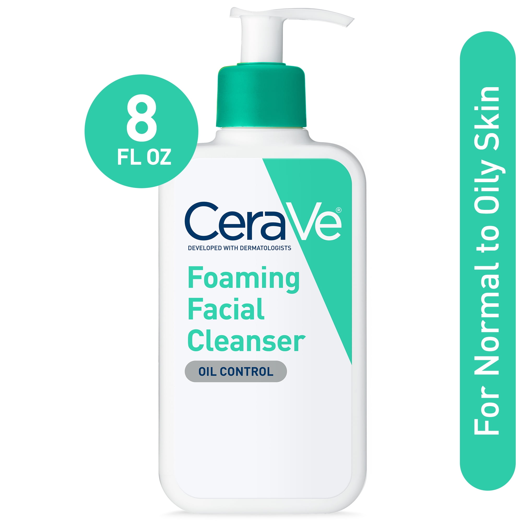 CeraVe Foaming Facial Cleanser, Daily Face Wash for Oily Skin, Fragrance Free, 8 fl oz