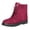 Red, variant on EKVAHL Women's Lace‑Up Winter Snow Boots, Faux Suede Walking Boots, Non‑Slip Cold Weather Outdoor Flat Casual Boots Red