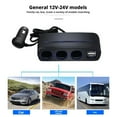 thumbnail image 2 of QHUDLV Car 3 Point Cigarette Lighter Socket Dual USB Charger Splitter Power Adapters, 2 of 9