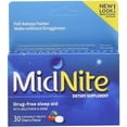 thumbnail image 6 of MidNite Sleep Cycle Support – Back to Sleep Low Dose, 1.5 mg Melatonin with Soothing Herbal Blend, Cherry Flavor, 30 Quick Melt Tablets, Drug-Free (Pack of 6), 6 of 6