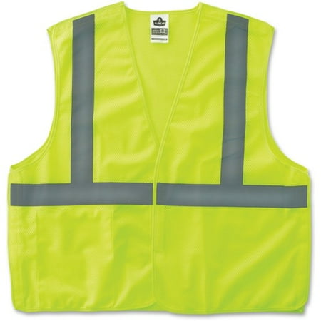 

GloWear Lime Econo Breakaway Vest - Reflective Machine Washable Lightweight Hook Loop Closure Pocket - 2-Xtra Large/3-Xtra Large Size - Lime - 1 / Each | Bundle of 2 Each