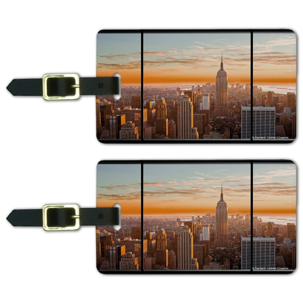 Free-2 Grate-ful Dead Bear Luggage Tag 3D Print Leather Travel Bag ID Card