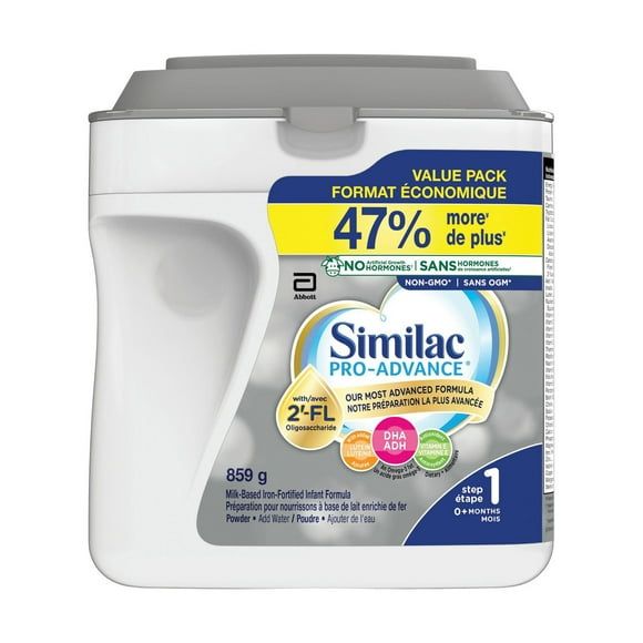Similac Pro-Advance Étape 1, Notre Préparation La Plus Proche Du Lait Maternel Avec Du 2’-FL, Facile À Digérer, 0+ Mois, Poudre, 859 g poudre, 859 g