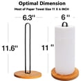 thumbnail image 6 of jQMUHLC Wooden Paper Towel Holder Countertop Kitchen Towel Holder Free Standing with Non-Slip Base,Minimalist Modern Style for Bathroom,Kitchen, Living Room,Office, 6 of 7