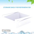 thumbnail image 3 of Yuarrent Nevera multiusos, caja de almacenamiento de capa espaciadora fresca, estante de almacenamiento de contenedores de alimentos de cocina, cajón Organizadores de utensilios de cocina Blanco Yuarrent JJ17975-01B, 3 of 6