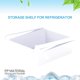 thumbnail image 3 of Yuarrent Nevera multiusos, caja de almacenamiento de capa espaciadora fresca, estante de almacenamiento de contenedores de alimentos de cocina, cajón Organizadores de utensilios de cocina Blanco Yuarrent JJ17975-01B, 3 of 6