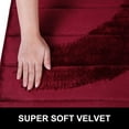 thumbnail image 6 of Smiry Memory Foam Bathroom rugs Toilet mats, U-Shaped Contour Carpet, 24" x 24", Wine Red, 6 of 8