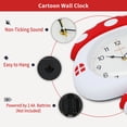 thumbnail image 3 of Unique Bargains 1pc Cute 3D Cartoon Mushroom House Silent Wall Clock 15" x 11" x 2" Red, 3 of 5