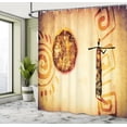 thumbnail image 5 of Ambesonne Vintage Shower Curtain, Brown Tribe Art, 69"Wx84"L, Brown Tan, 5 of 5