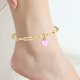 thumbnail image 5 of Pulseras y Tobilleras de Corazón de Acero Inoxidable para Hombre Mujer, Pulsera (15+5cm), Tobillera (21+5cm) Ajustable, 5 of 6