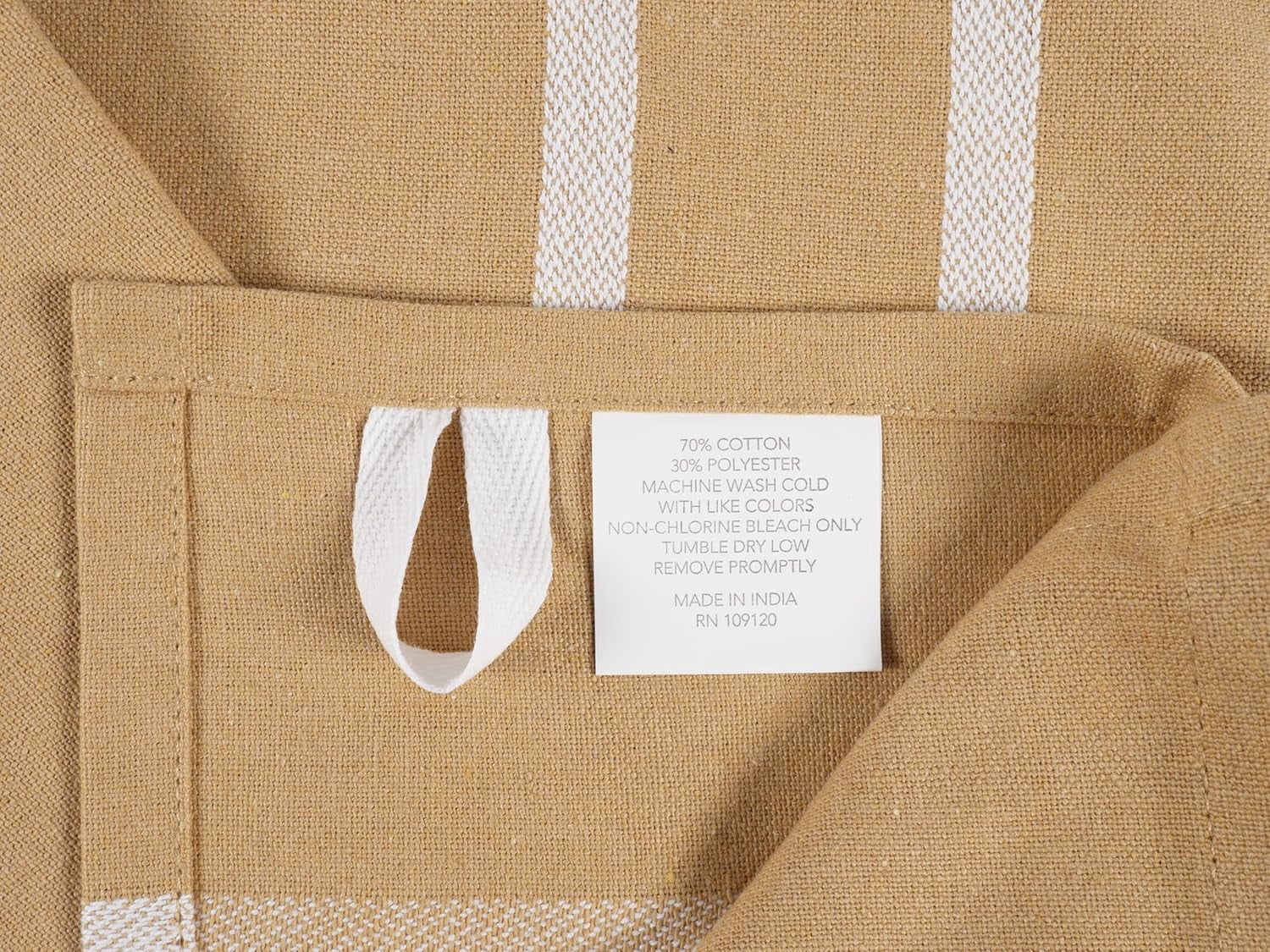 KAF Home Set of 10 Terra Kitchen Towels, GRS Certified & Multi-Purpose Dish Towels, Natural