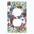 thumbnail image 2 of Metal Light Switch Plate Cover Cotton Flower Bouquet Pastel Blue FLW015, 2 of 13