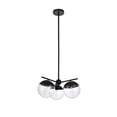 thumbnail image 3 of Eclipse 3 Lights Black Pendant With Clear Glass, 3 of 5