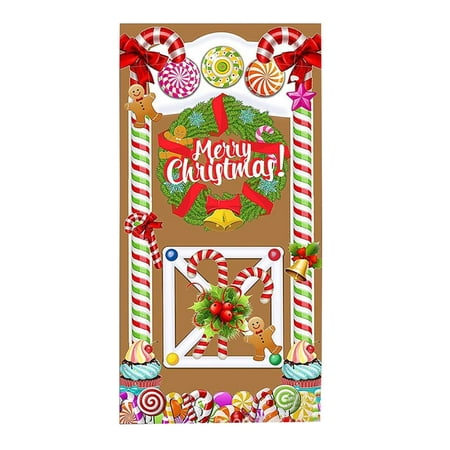 Image of Christmas curtain party background flags