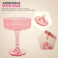 thumbnail image 4 of Acrylic Champagne Tower – 20-Piece Stackable Coupe Glass Set - 7 oz, Pink Plastic Champagne Tower for Weddings & Parties, 4 of 6