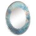 thumbnail image 2 of Designart "Fusion of Marine Blue and White I" Abstract Shapes Spiral Round Wall Mirror - Abstract Oval Printed Decorative Mirror - Multiple Color Options, 2 of 5