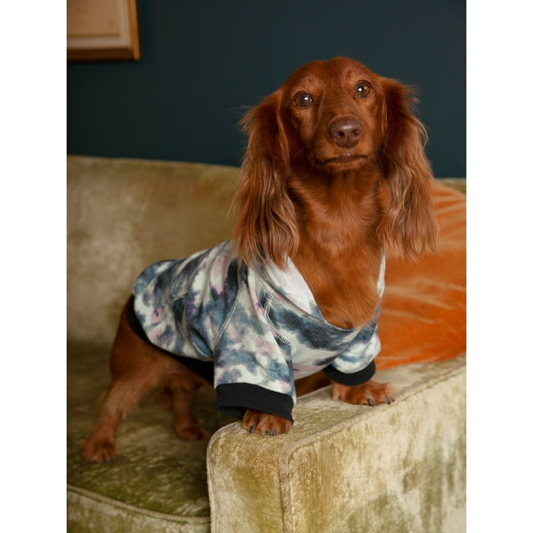 Coco + Rebel Tie-Dye Fashion Dog Hoodie, Size: Medium