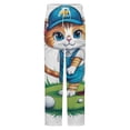 thumbnail image 5 of Cute Cat Golfer Cartoon Winter Female Pants Flannel High Waist Women Pants Lady Warm Straight Leg Plush Trousers, 5 of 7