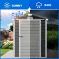 thumbnail image 5 of Dextrus Outdoor Resin Storage Shed with Floor, 4.4x6.2FT All-Weather Plastic Shed with Lockable Doors, Window & Vents, 5 of 5