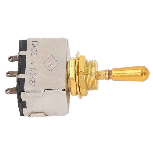 Interruptor De Palanca De Guitarra, Bajo Nivel De Ruido, Interruptor De Pastilla De Guitarra Eléctrica De 3 Vías, Tapa Dorada, Operación Sensible Práctica Incluida Para ANGGREK 3 Way Selector Switch