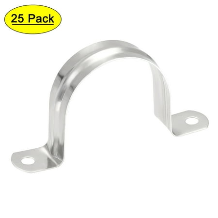 

Uxcell 47mm(1.85 ) 201 Stainless Steel 2 Holes Rigid Pipe Strap Tension Tube Clamp 25 Pack