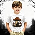 thumbnail image 2 of JAJAHO Halloween T-Shirts For Kids Boys Girls Mushroom Ghost Graphic Short Sleeve Crew Neck Tees 2-13Y, 2 of 6