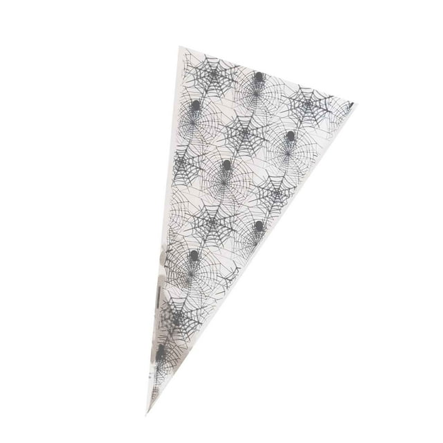 Halloween Gift Bags with Handles 100Pcs Halloween Candy Packaging Bag Small Gift Transparent Plastic Bag Plastic Triangled Bag Halloween Candy Bags Treat Bags
