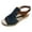 Navy Blue, variant on ZTTD Women Open Toe Slingback Sandals Vacation Bohemian Shoes Wedge Sandals Navy Blue