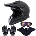 thumbnail image 1 of Casco de moto de cross OUMURS 188 negro mate con gafas, guantes y máscara, 1 of 9