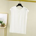 thumbnail image 2 of Asxite Womens Pajamas Casual Loose Breathable Sleeveless Crew Neck Solid Sleep Shirt, 2 of 6