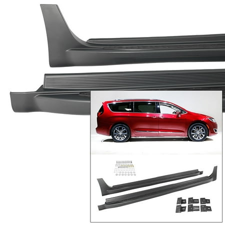 - Molded Running Board Side Steps for Chrysler Pacifica 2017 2018 2019 Nerf Bars Unpainted Black