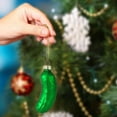 thumbnail image 5 of Christmas Pickle Ornament Glass Blown Ornament 10-pcs Set Handcrafted Glass Blown Ornaments for Christmas Tree Decoration Christmas Party, 5 of 10