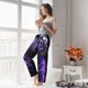 thumbnail image 5 of Balery Purple Plant White Tiger Pantalones de pijama para mujer, pijamas ultraligeros, pantalones de estar por casa-Large, 5 of 6