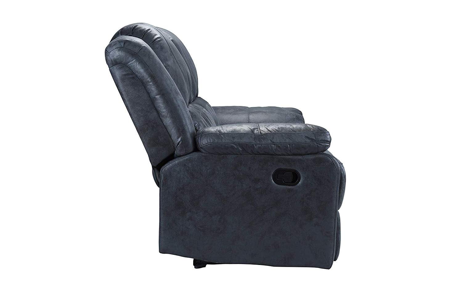 Ivory Divano Roma Furniture Oversize Ultra Comfortable Air Leather Fabric Rocker and Swivel Recliner Living Room Chair