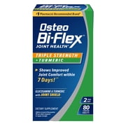 Osteo Bi-Flex Joint Health Dietary Supplement with Glucosamine Chondroitin MSM and Turmeric, 80 Count