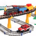 thumbnail image 2 of Set de tren de juguete eléctrico HOLYFUN con sonido y luz de 3 a 5 años, 2 of 6