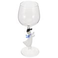 thumbnail image 1 of OULII Red Goblets Glassware Goblet Transparent Glass Christmas Party 1Set, 1 of 8
