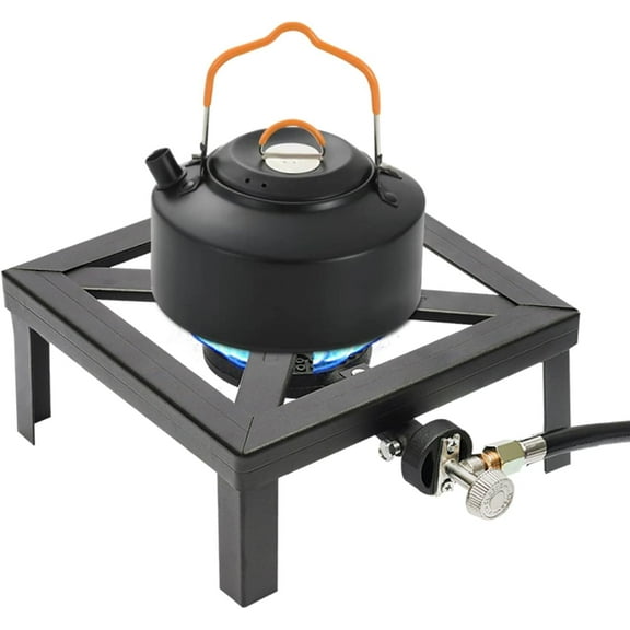 YANG2 Portable Camping Stove – Single Burner Propane Gas LPG Cooker, Compact Outdoor BBQ Stove for Camping, Hiking, Picnics & Tailgating, High-Heat Output with Wind Protection